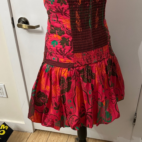 Cara Cara Pink and Green Mini Dress - Picture 8 of 12